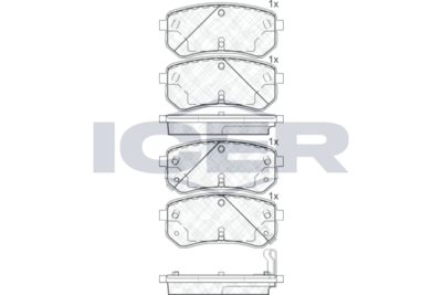 ICER 181710 Тормозные колодки и сигнализаторы  для HYUNDAI i10 (Хендай И10)