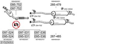 Układ wydechowy BOSAL SYS25053