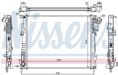 Radiator, engine cooling 63122