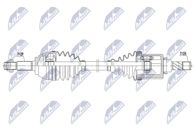 NTY NPW-NS-090 Полуось в сборе  для NISSAN JUKE (F15) 1.6 DIG-T