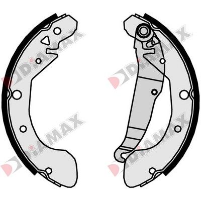 Комплект тормозных колодок DIAMAX N01366 для DAEWOO REZZO