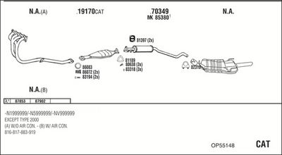 SISTEM DE ESAPAMENT WALKER OP55148