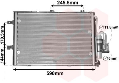 VAN WEZEL 37015307 Радиатор кондиционера  для OPEL COMBO (Опель Комбо)
