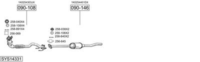 Изпускателна система BOSAL SYS14331