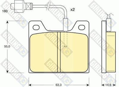 Комплект тормозных колодок, дисковый тормоз GIRLING 6106271 для TALBOT HORIZON