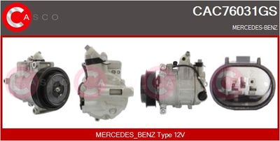 CASCO CAC76031GS Компрессор кондиционера  для MERCEDES-BENZ E-CLASS T-Model (S211) E 200 Kompressor (211.241)