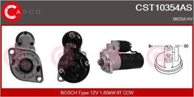 Стартер CASCO CST10354AS для VW CADDY