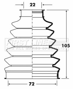 Bellow, drive shaft FIRST LINE FCB6073