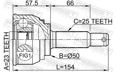 Joint Kit, drive shaft 0410-011