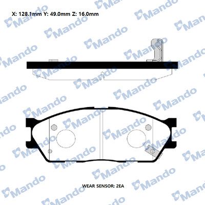 MANDO RMPK24NS Тормозные колодки для KIA CERATO (Киа Керато)