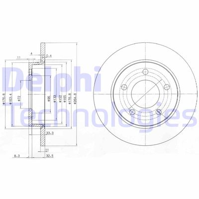 Bromsskiva DELPHI BG4025C