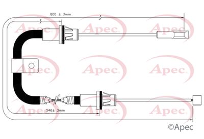 Cable Pull, parking brake APEC CAB1745