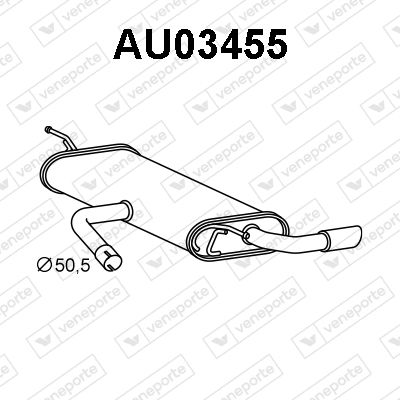 VENEPORTE AU03455 Глушитель выхлопных газов  для AUDI A3 (Ауди А3)