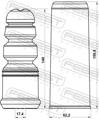 CHIT PROTECTIE PRAF AMORTIZOR FEBEST ADSHB8K5RKIT 1