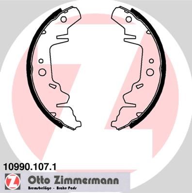 ZIMMERMANN 10990.107.1 Ремкомплект барабанных колодок  для DODGE  (Додж Караван)