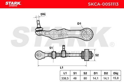 носач, окачване на колелата STARK SKCA-0051113