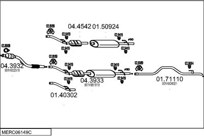 SISTEM DE ESAPAMENT MTS MERC06149C014826