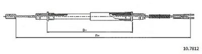 Håndbremsekabel METZGER 10.7812