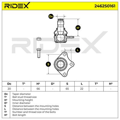 Шарнири RIDEX 2462S0161