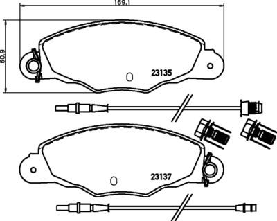 Комплект тормозных колодок, дисковый тормоз 8DB 355 019-331