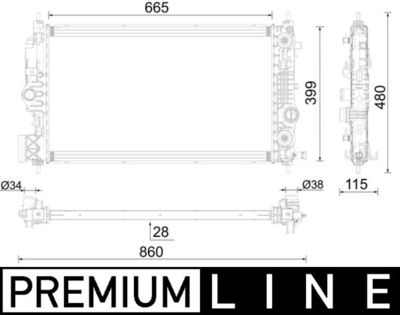 Radiateur - CR2593000P - MAHLE