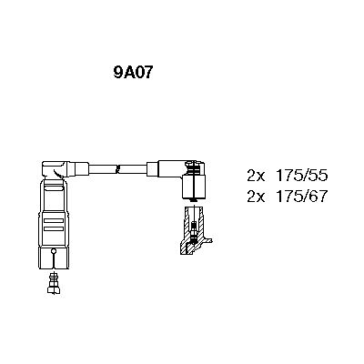 Комплект проводов зажигания BREMI 9A07 для ALFA ROMEO 33