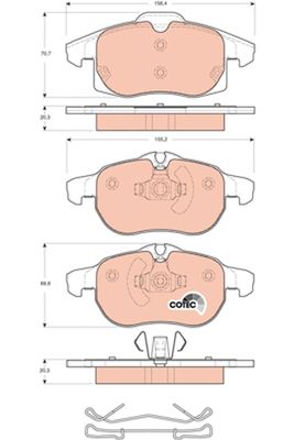 Set placute frana TRW GDB1686