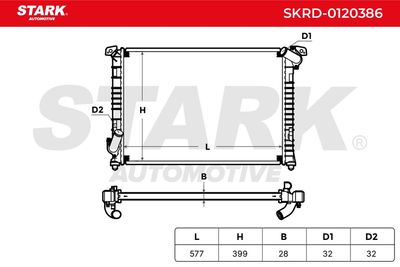 радиатор, охлаждане на двигателя STARK SKRD-0120386