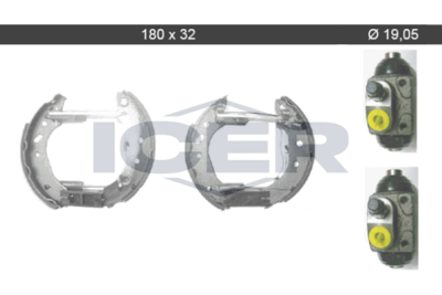 комплект спирачна челюст ICER 79KT0025 C