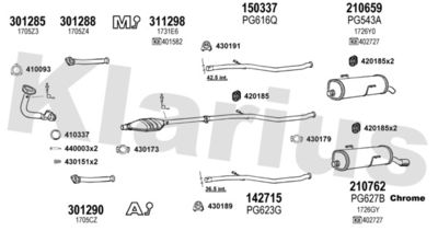 Układ wydechowy KLARIUS 631044E