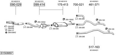 Układ wydechowy BOSAL SYS08897