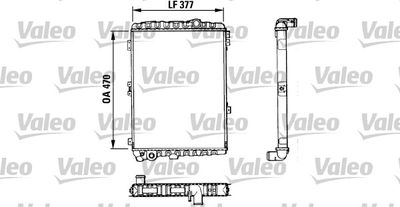 Радиатор, охлаждение двигателя VALEO 883864 для VW SANTANA