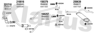 Układ wydechowy KLARIUS 720872E