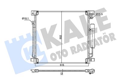 KALE OTO RADYATÖR 354015 Радиатор кондиционера  для FIAT FULLBACK (Фиат Фуллбакk)