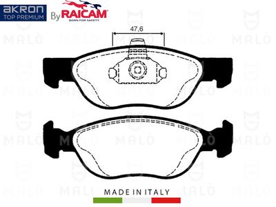 AKRON-MALÒ 28480412 Тормозные колодки и сигнализаторы для FIAT PUNTO Фургон/хетчбэк (188_) 1.9 JTD