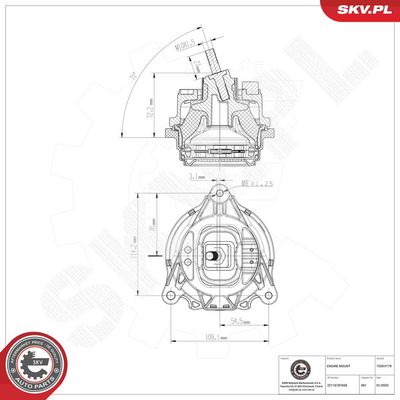 Uloženie, motor ESEN SKV 75SKV179
