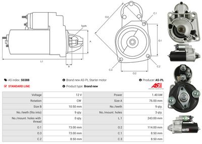 STARTER AS-PL S0388 4