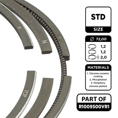 SET SEGMENTI PISTON ET ENGINETEAM R1009500VR1 1