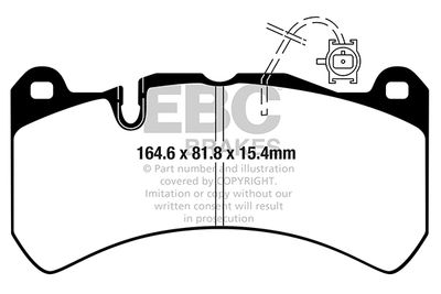 Комплект тормозных колодок, дисковый тормоз EBC Brakes DP52354NDX для ALFA ROMEO GIULIA
