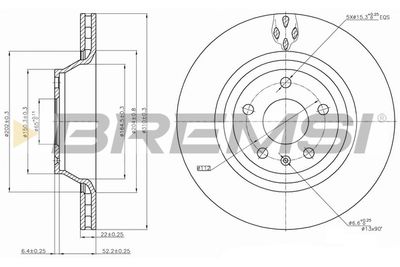 BREMSI CD7849V Тормозные диски для AUDI TT (8J3) 2.0 TFSI quattro