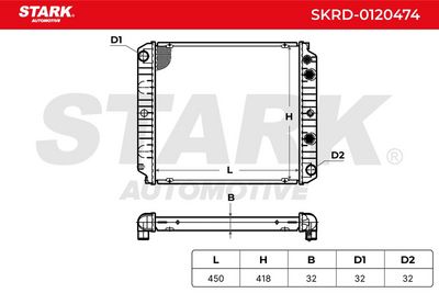 радиатор, охлаждане на двигателя STARK SKRD-0120474