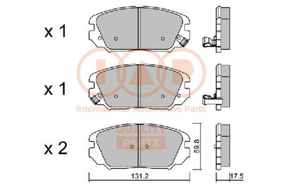 Комплект тормозных колодок, дисковый тормоз IAP QUALITY PARTS 704-07037 для HYUNDAI TUCSON