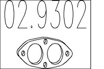 Прокладка, труба выхлопного газа MTS 02.9302 для RENAULT 25