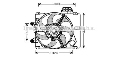 Вентилятор, охлаждение двигателя AVA QUALITY COOLING FT7286 для FIAT PUNTO