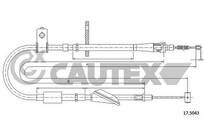 Тросик, cтояночный тормоз CAUTEX 765785 для SUZUKI IGNIS
