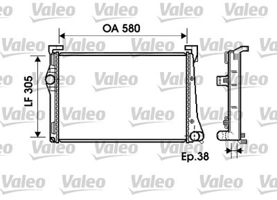 VALEO 734361 Радиатор охлаждения двигателя  для FIAT IDEA (Фиат Идеа)