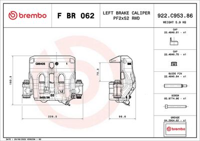 ETRIER FRANA BREMBO FBR062 1