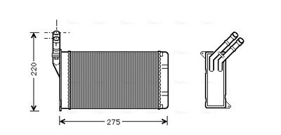 AVA QUALITY COOLING Kachelradiateur, interieurverwarming (CN6082)