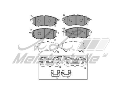 комплект спирачно феродо, дискови спирачки A.Z. Meisterteile AZMT-44-022-2294