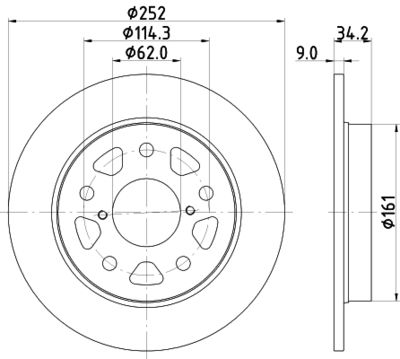 Тормозной диск HELLA 8DD 355 132-191 для SUZUKI SWIFT